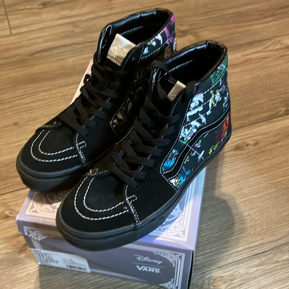 New Vans Disney 100 Villains SK8-Hi Black High Top Sneakers